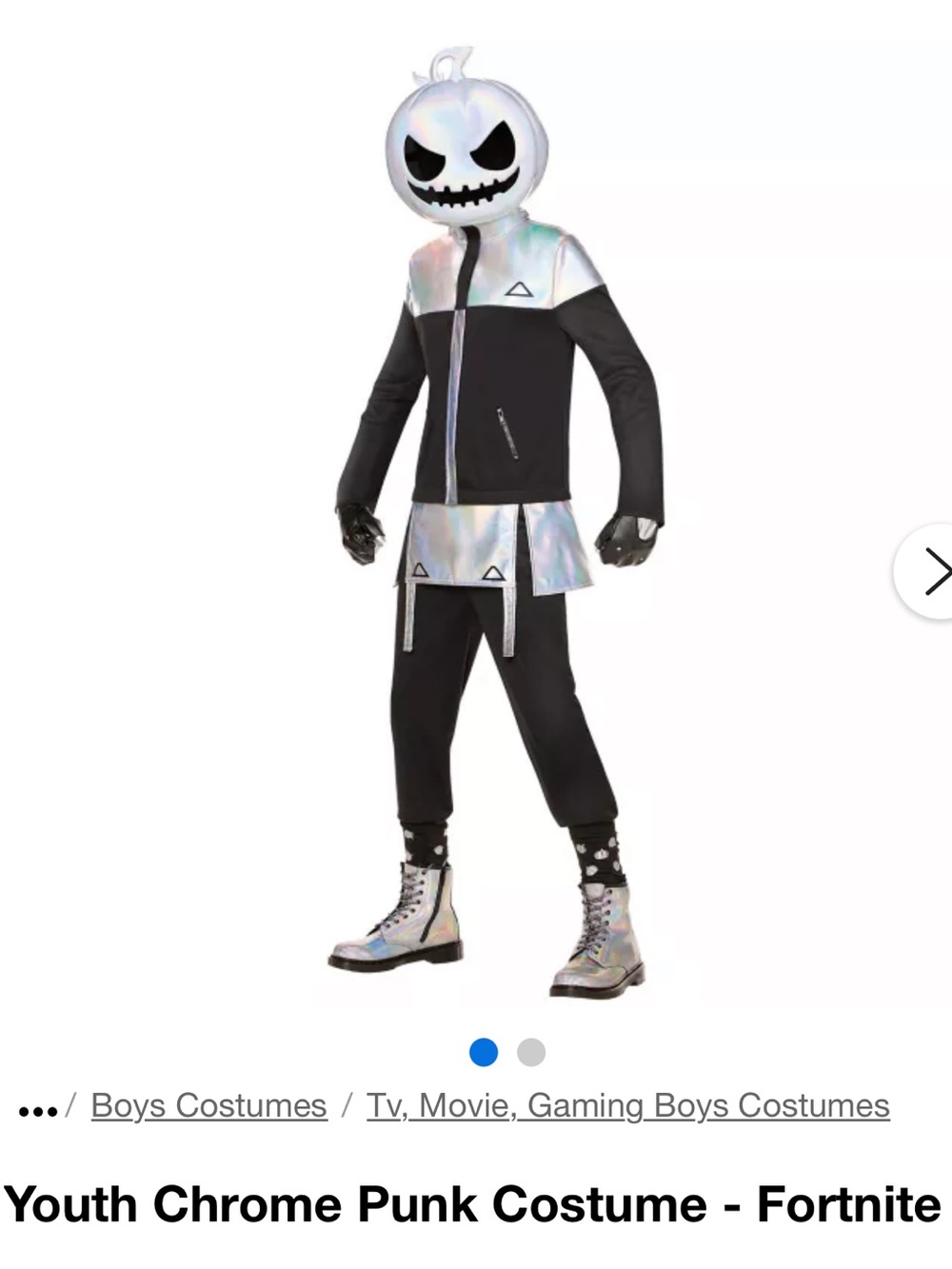 Youth Chrome Punk Costume - Fortnite
